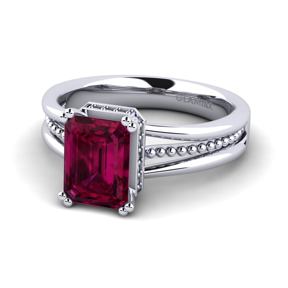 Rhodolite Garnet Engagement Ring Maine