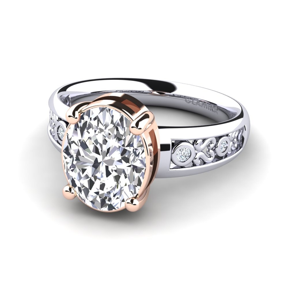 14ct White / Rose Gold Engagement Ring Maira