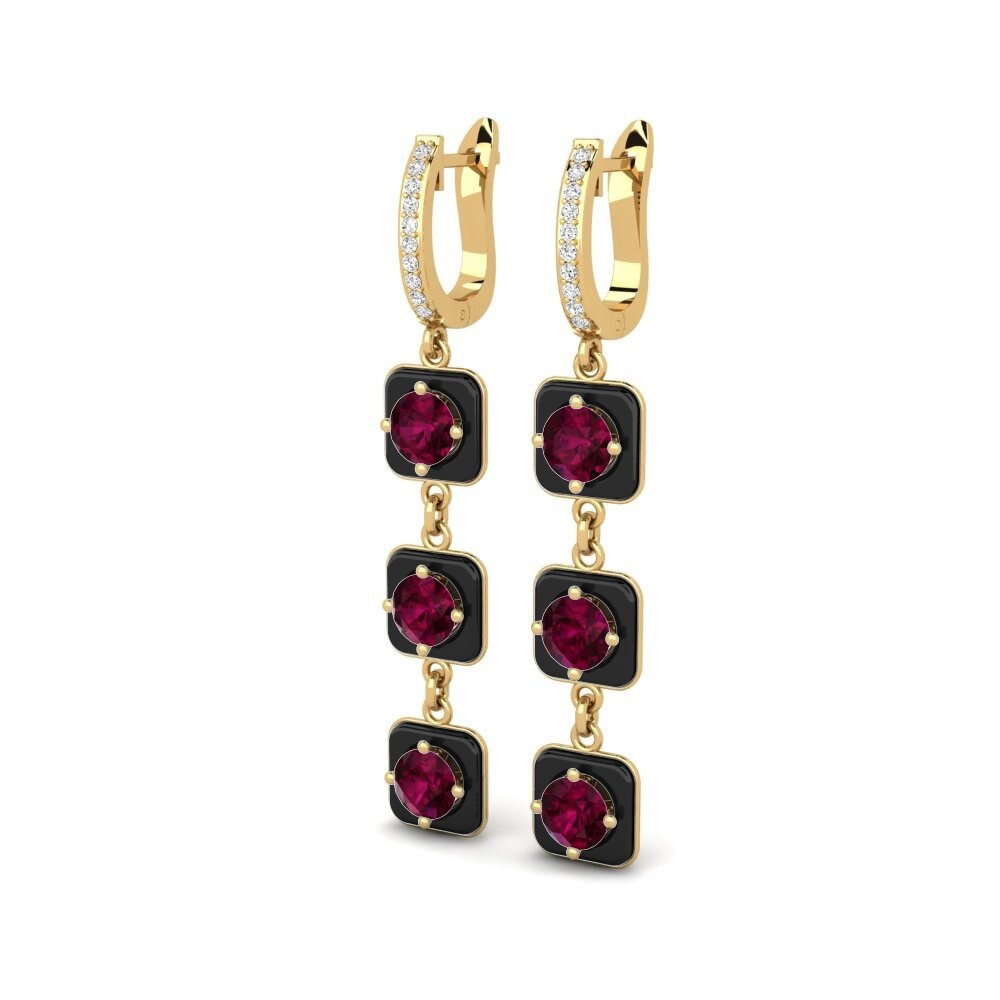 Rhodolite Garnet Women's Earring Mairy