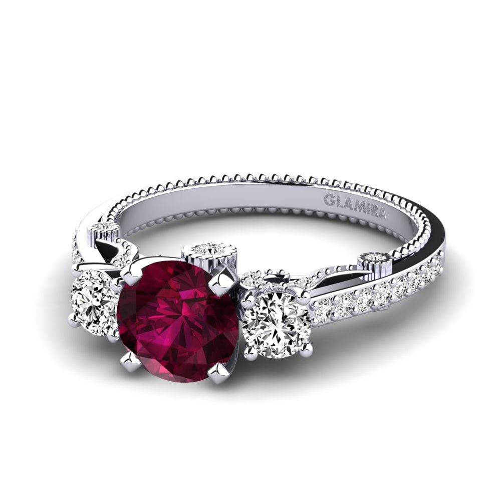 Granate Rhodolite Anillo de compromiso Maitan