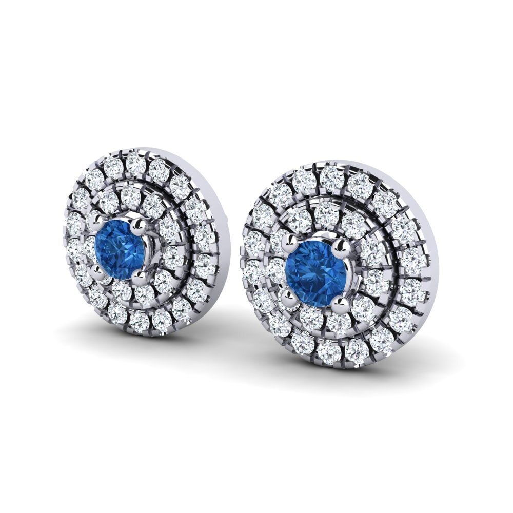 Donker Blauwe Zirkoon Dames Oorbellen Majella