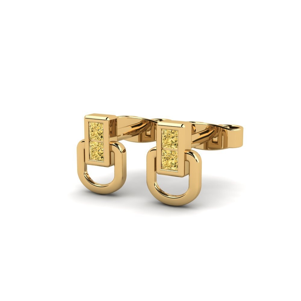 Princess Yellow Diamond Women's Earring Majnu
