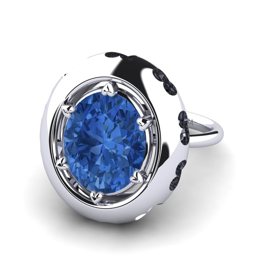 Dark Blue Zirconia Ring Makadie