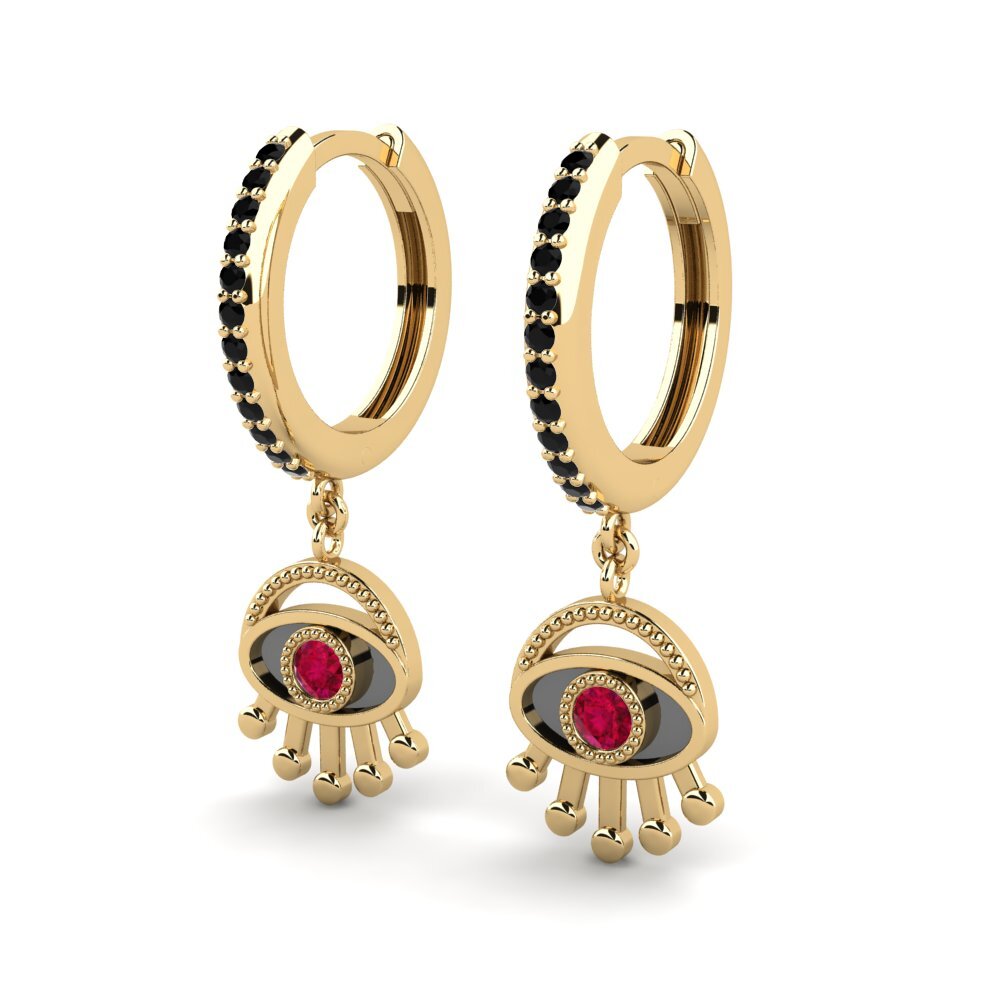 Rubis Boucle d'oreille femme Malavita