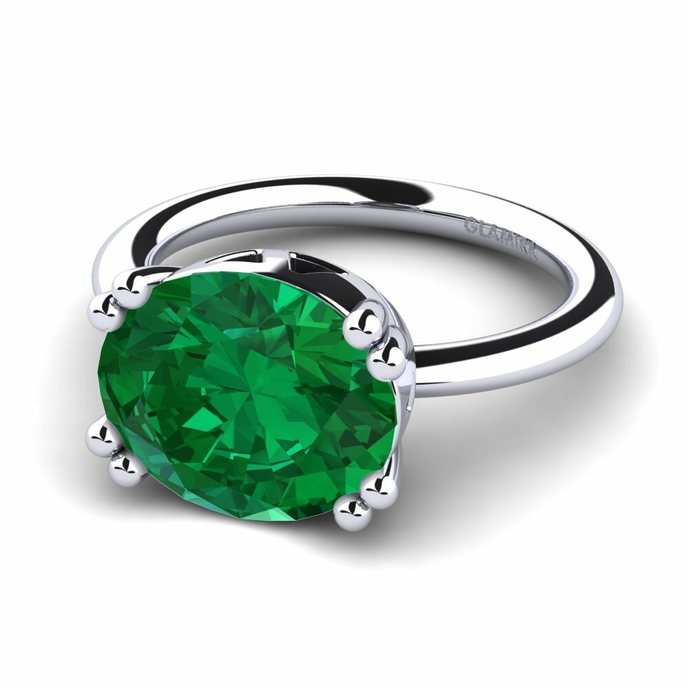 Nhẫn Malenita Đá Emerald (Đá nhân tạo)