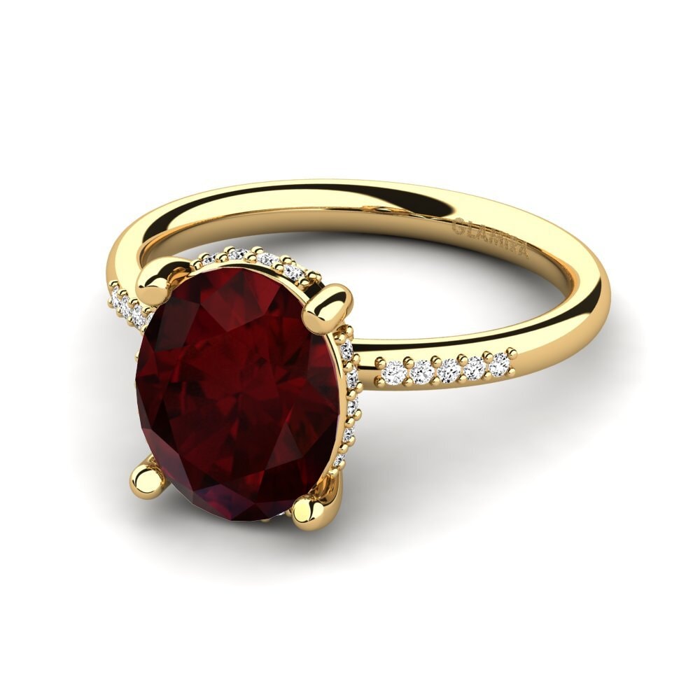 Đá Garnet / Ngọc Hồng Lựu Nhẫn đính hôn Malerie