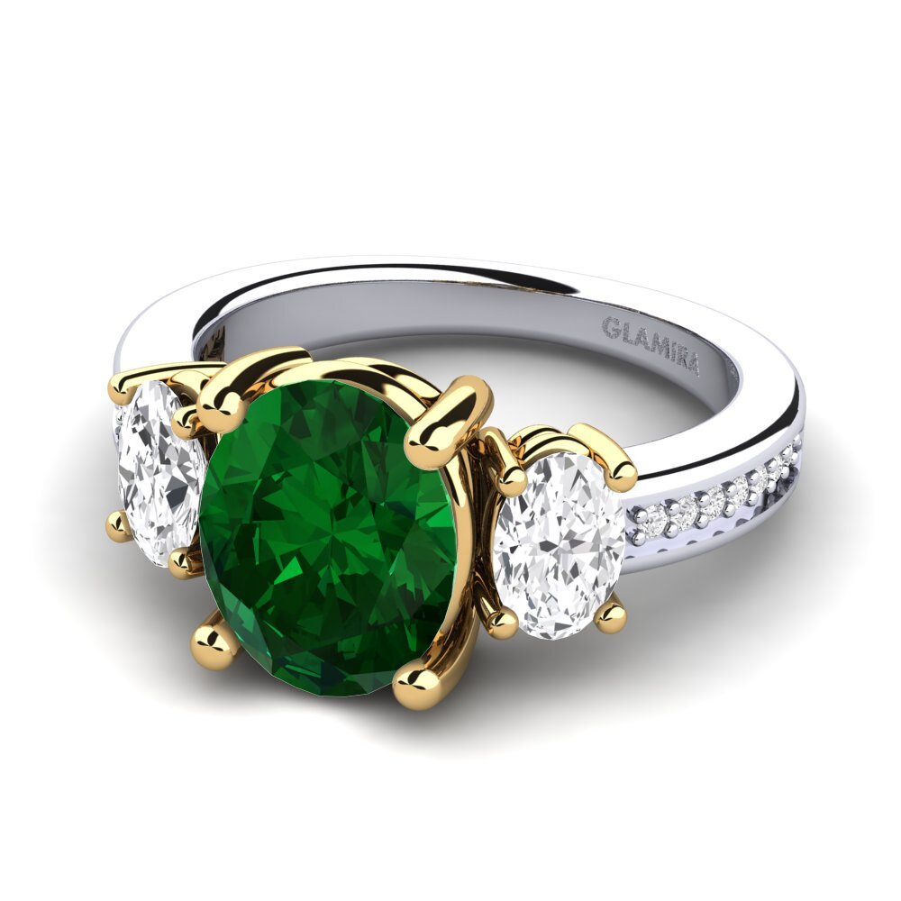 18ct White / Yellow Gold Engagement Ring Maletha