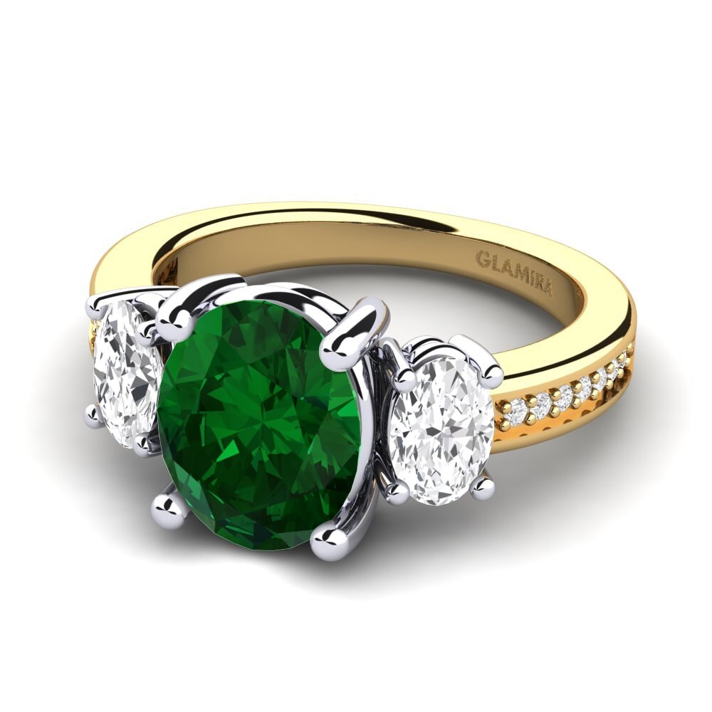 14ct Yellow / White Gold Engagement Ring Maletha