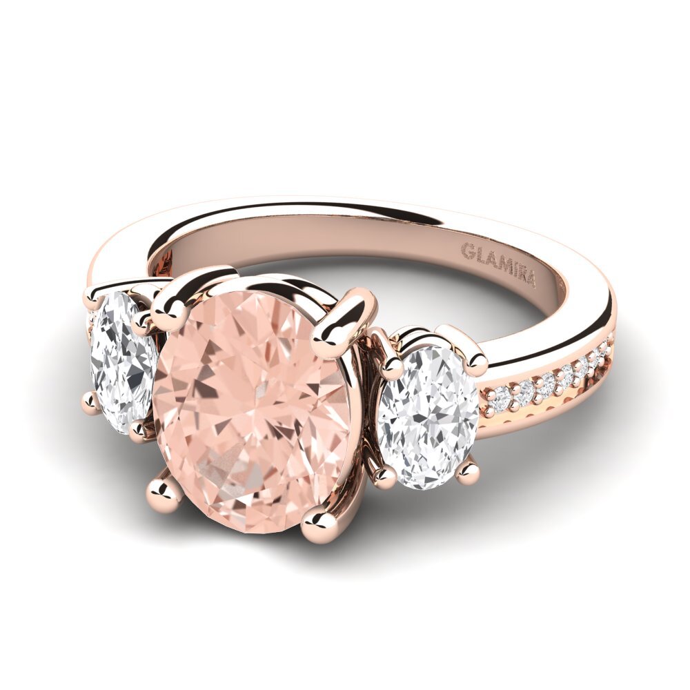 9k Rose Gold Morganite Engagement Ring Maletha