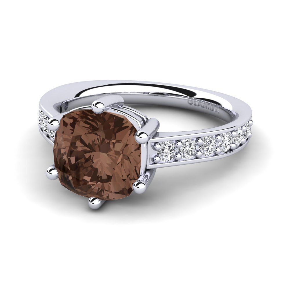 Smoky Quartz Engagement Ring Malias