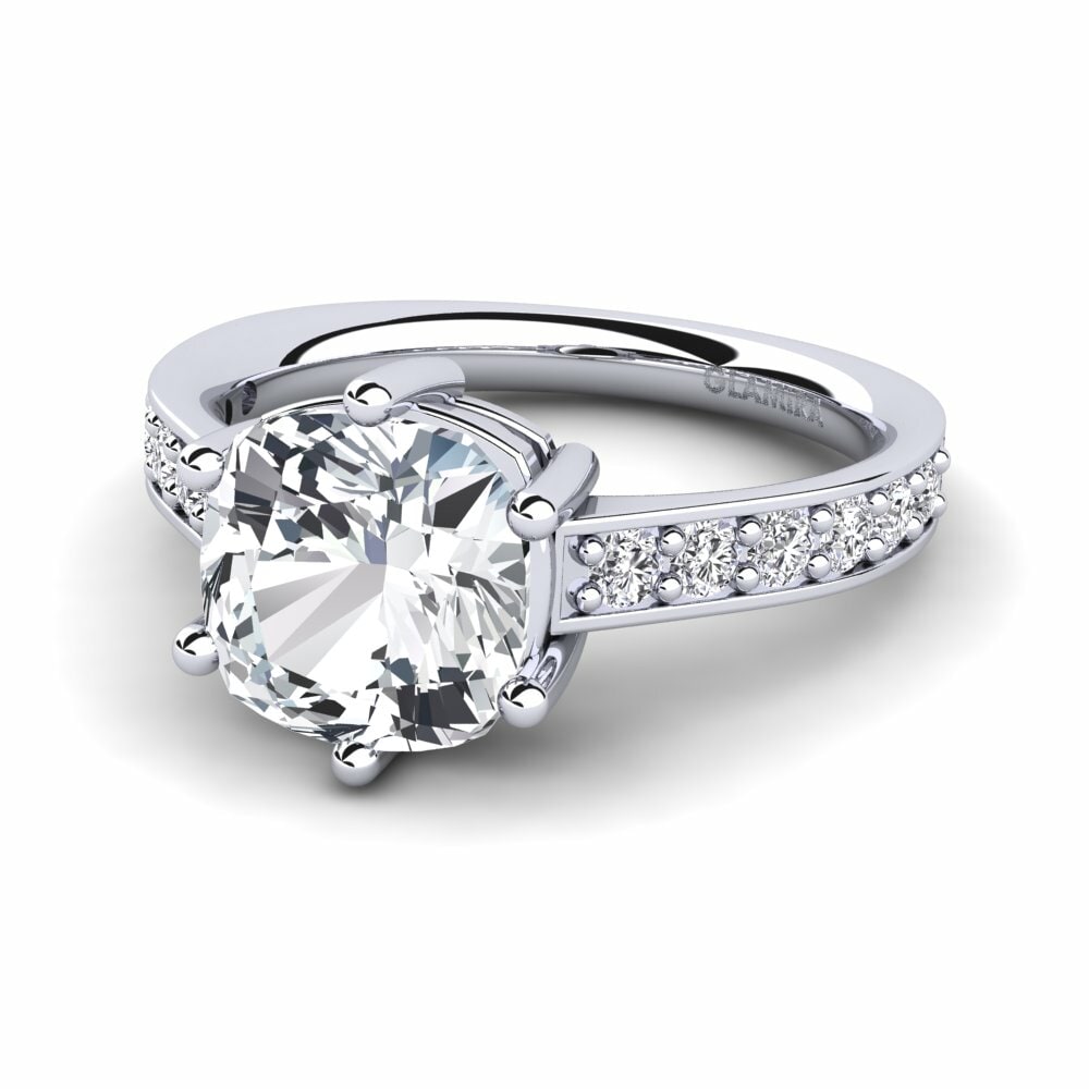 Circón Blanco Anillo de compromiso Malias