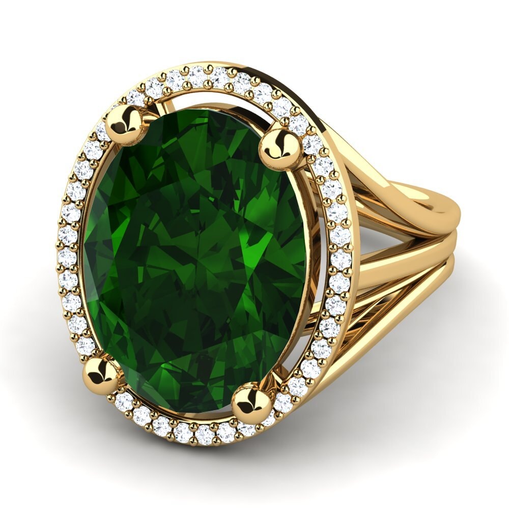 Turmalina verde Anillo Malison
