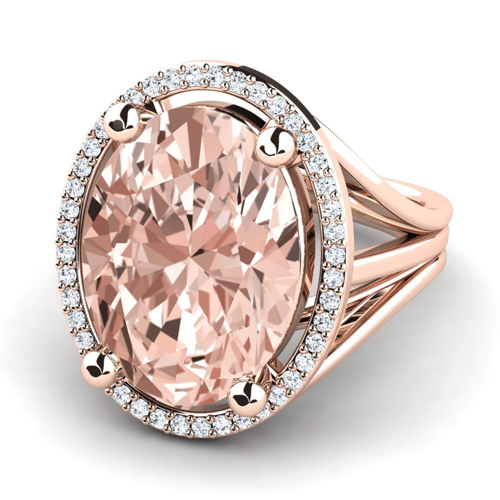 14ct Rose Gold Morganite Ring Malison
