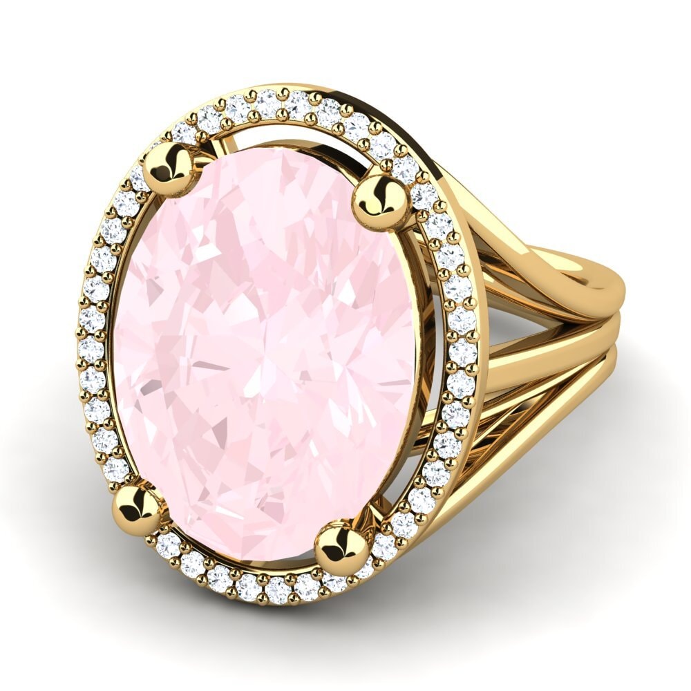 Cuarzo rosa Anillo Malison