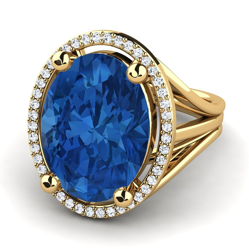 Dark Blue Zirconia Ring Malison