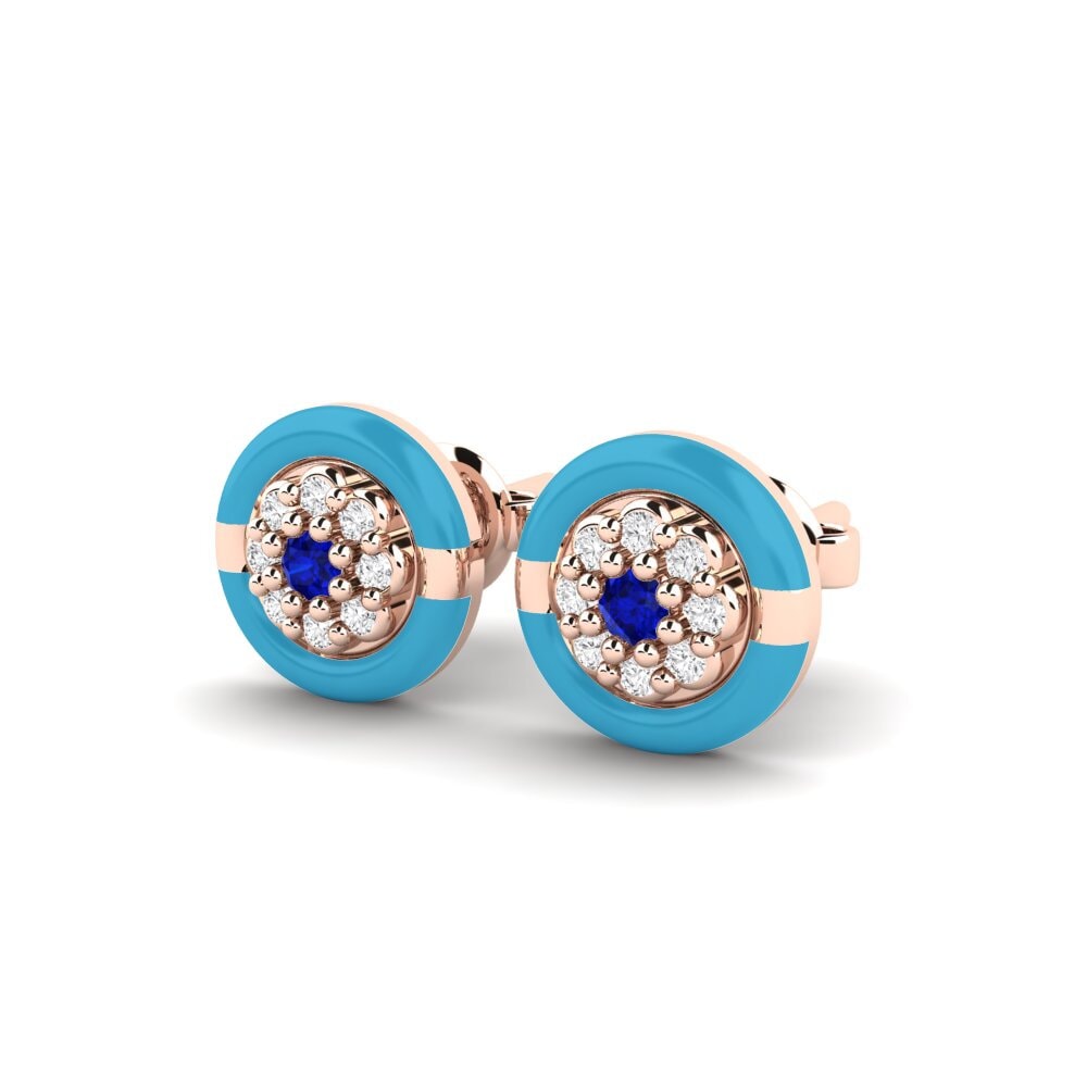 14k Oro Rosa Pendiente de mujer Maliwanag