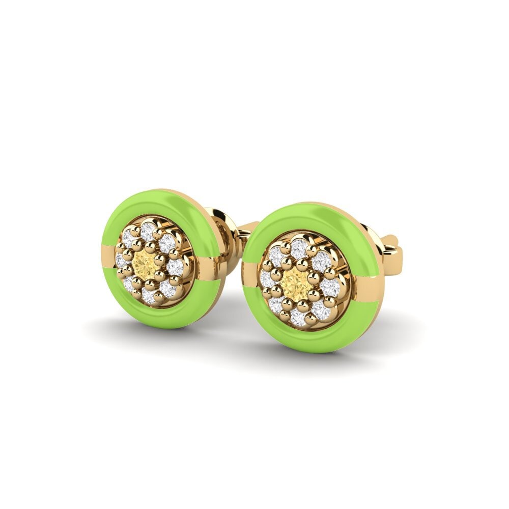 Diamante Amarillo Pendiente de mujer Maliwanag
