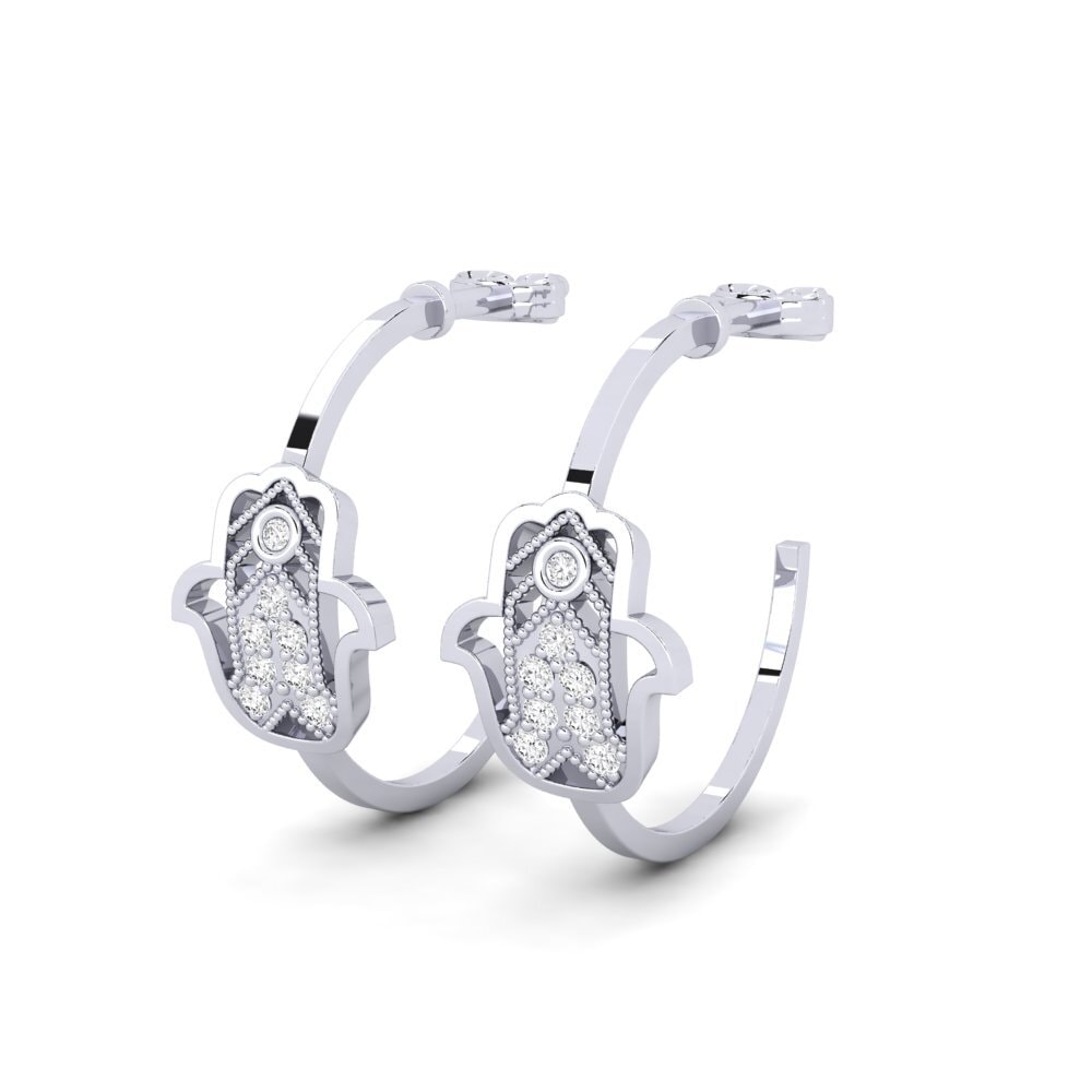 950 Platinum Women's Earring Malogranata