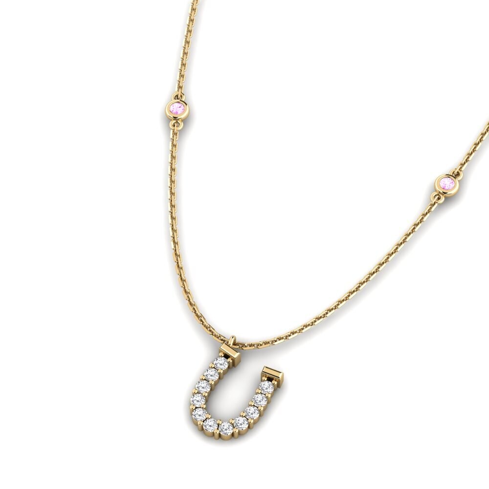 Zafiro Rosado Collar de Mujer Malutaga