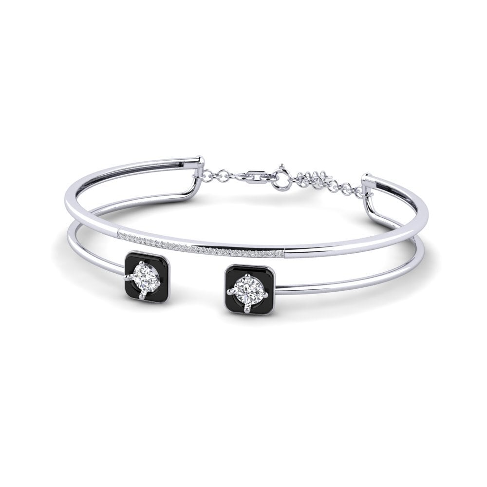 14k Oro Blanco Pulsera de Mujer Mamira