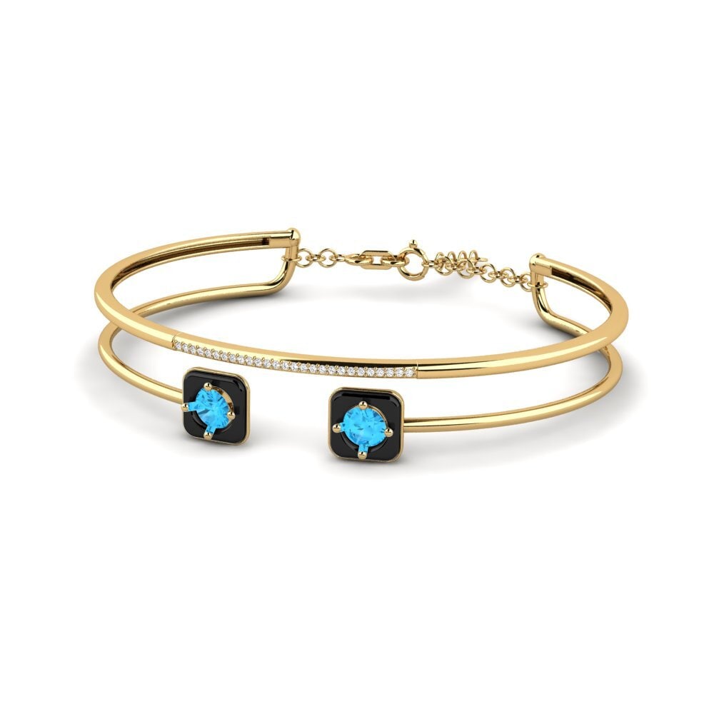 Topacio azul Pulsera de Mujer Mamira