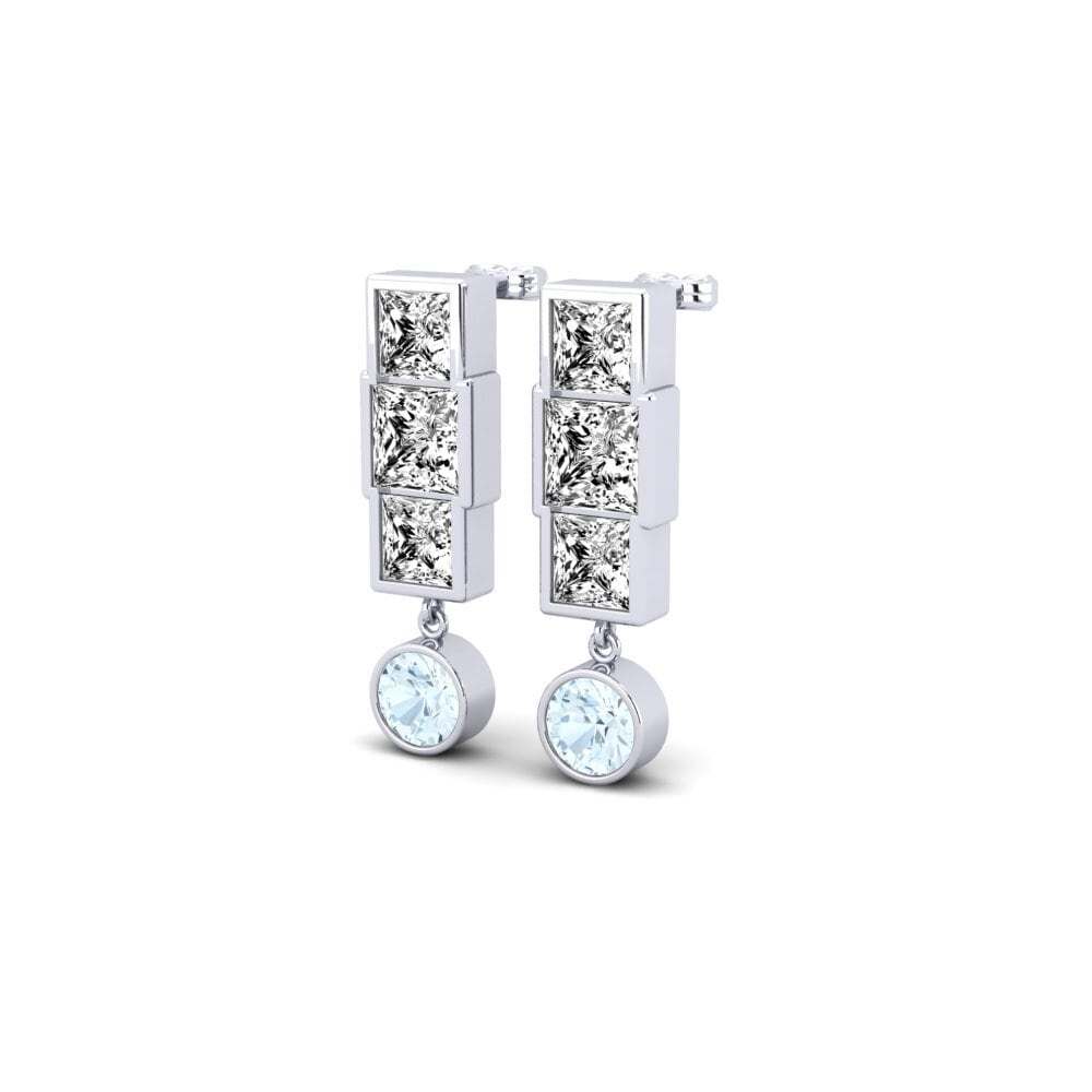Aigue-marine Boucle d'oreille femme Manakara
