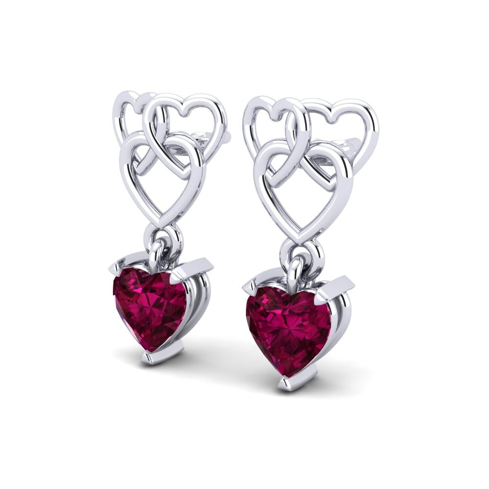 Granate Rhodolite Pendiente de mujer Mandarin