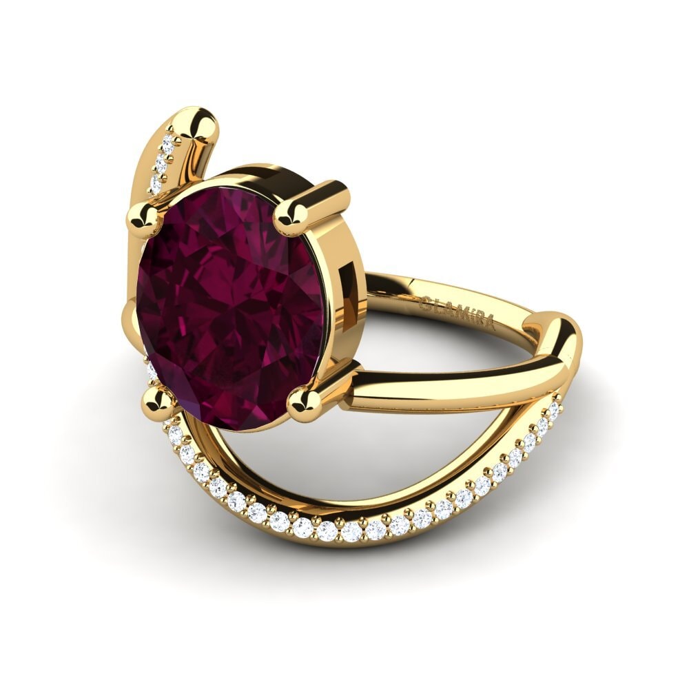 Đá Rhodolite Nhẫn đính hôn Mandria