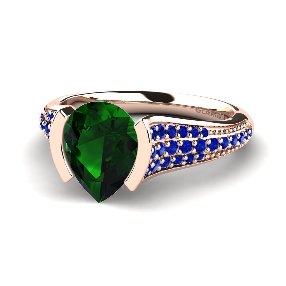 Green Tourmaline Engagement Ring Mangabel