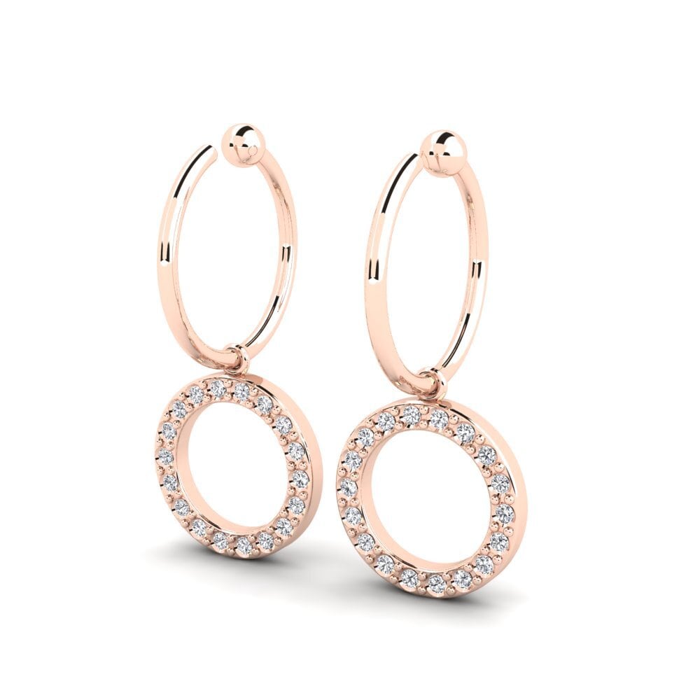 Labor-gezüchteter Diamant Damen ohrring Mangan