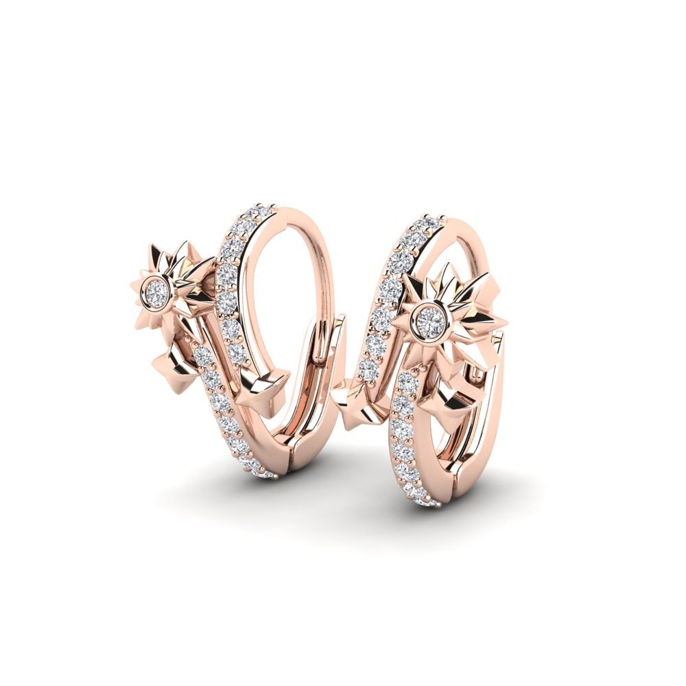 18ct Rose Gold Lab Grown Diamond Women's Earring Mangata