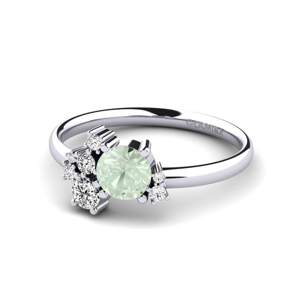 Amatista verde Anillo de compromiso Manish