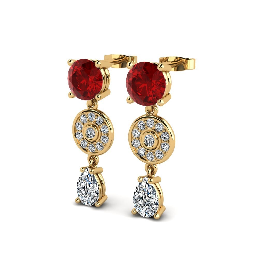 Ruby (Lab Created) Women's Earring Mannix