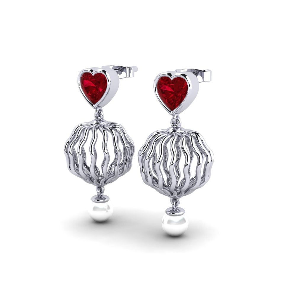 Red Zirconia Women's Earring Manta