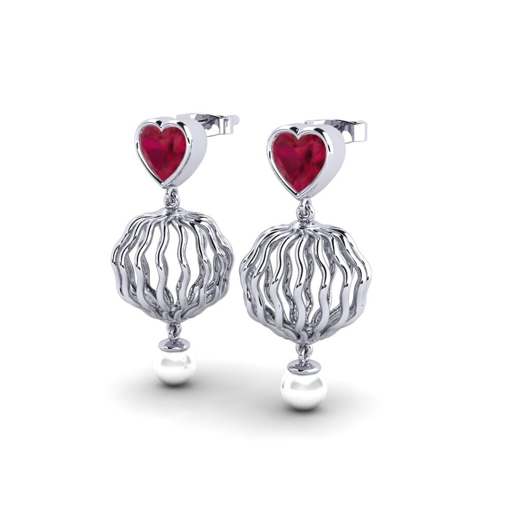 Heart Ruby Women's Earring Manta