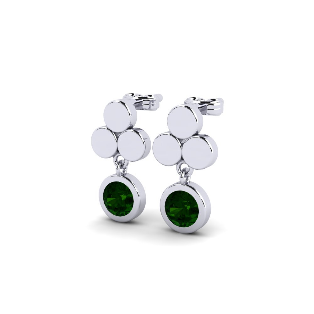 Turmalina verde Pendiente de mujer Manteca