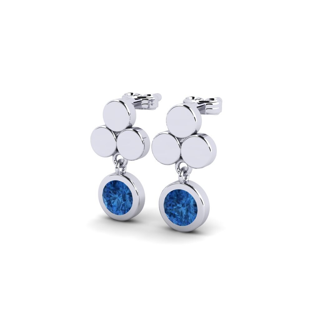 Dark Blue Zirconia Women's Earring Manteca