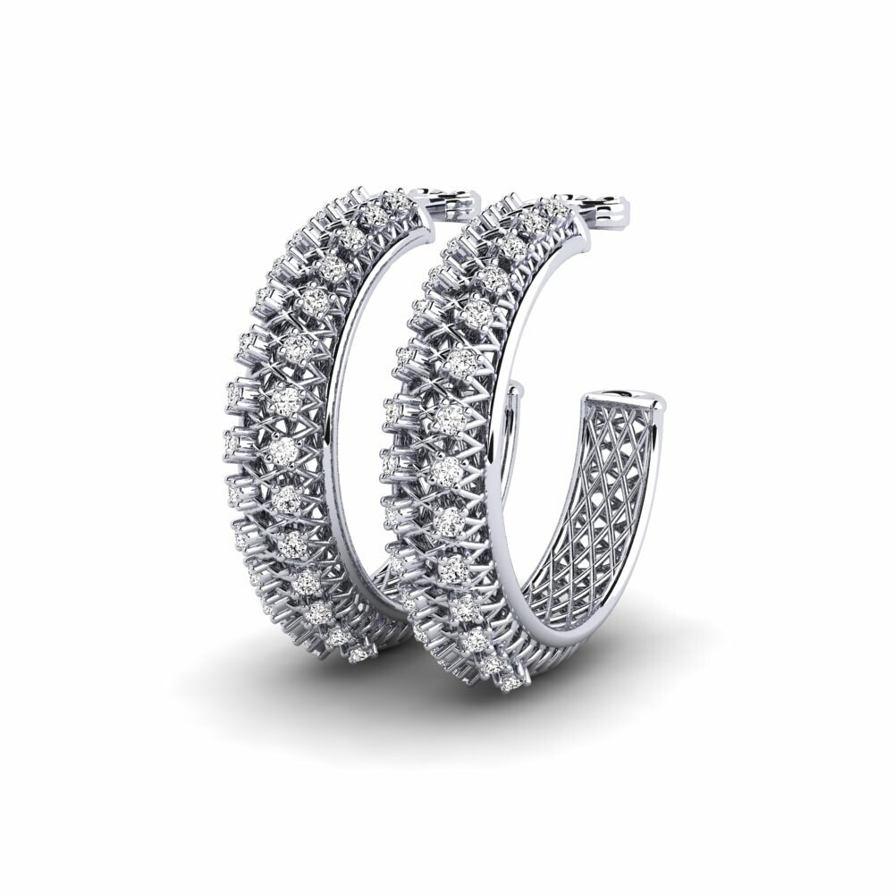 Moissanite Boucle d'oreille femme Mantille
