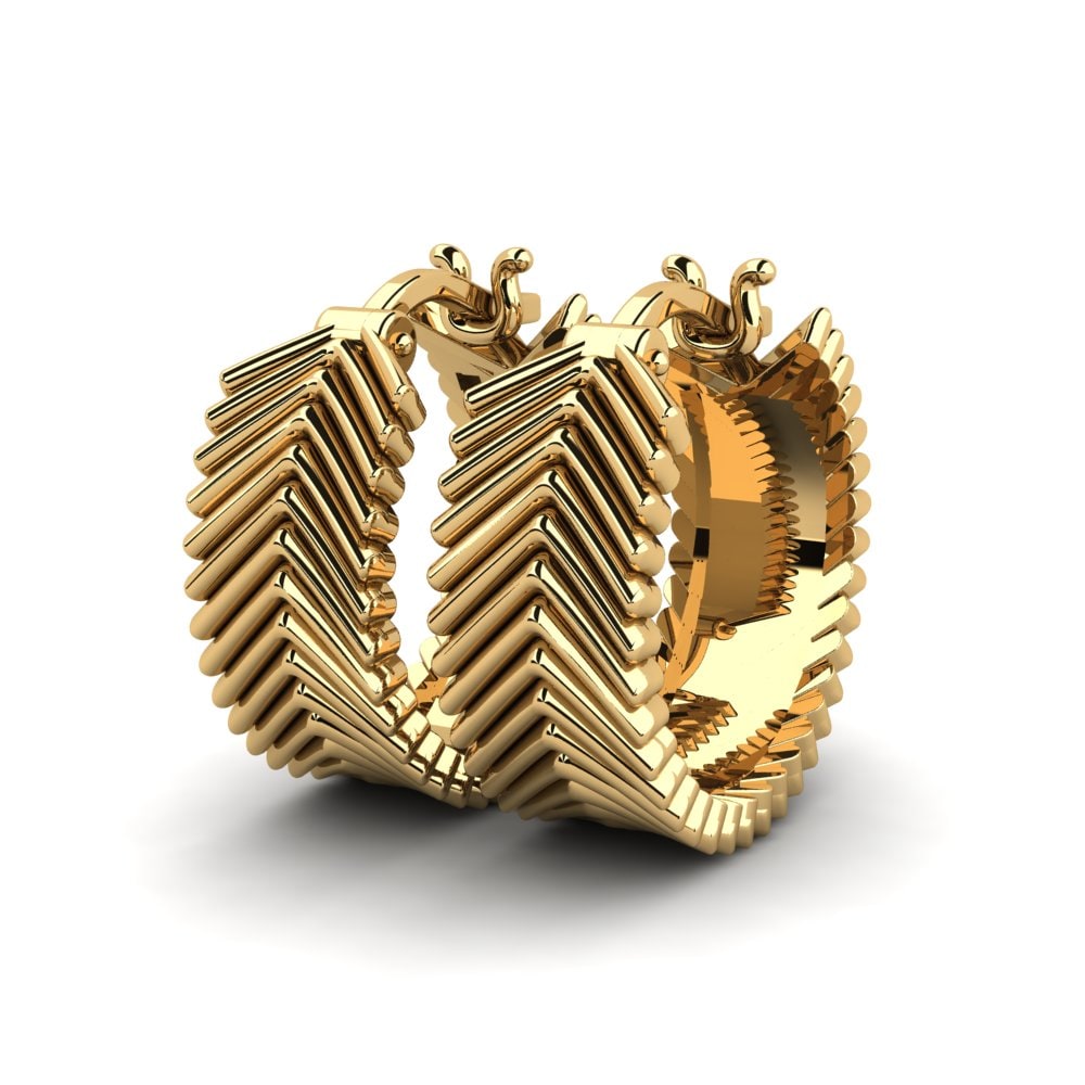 9k Oro Amarillo Pendientes Mantyla