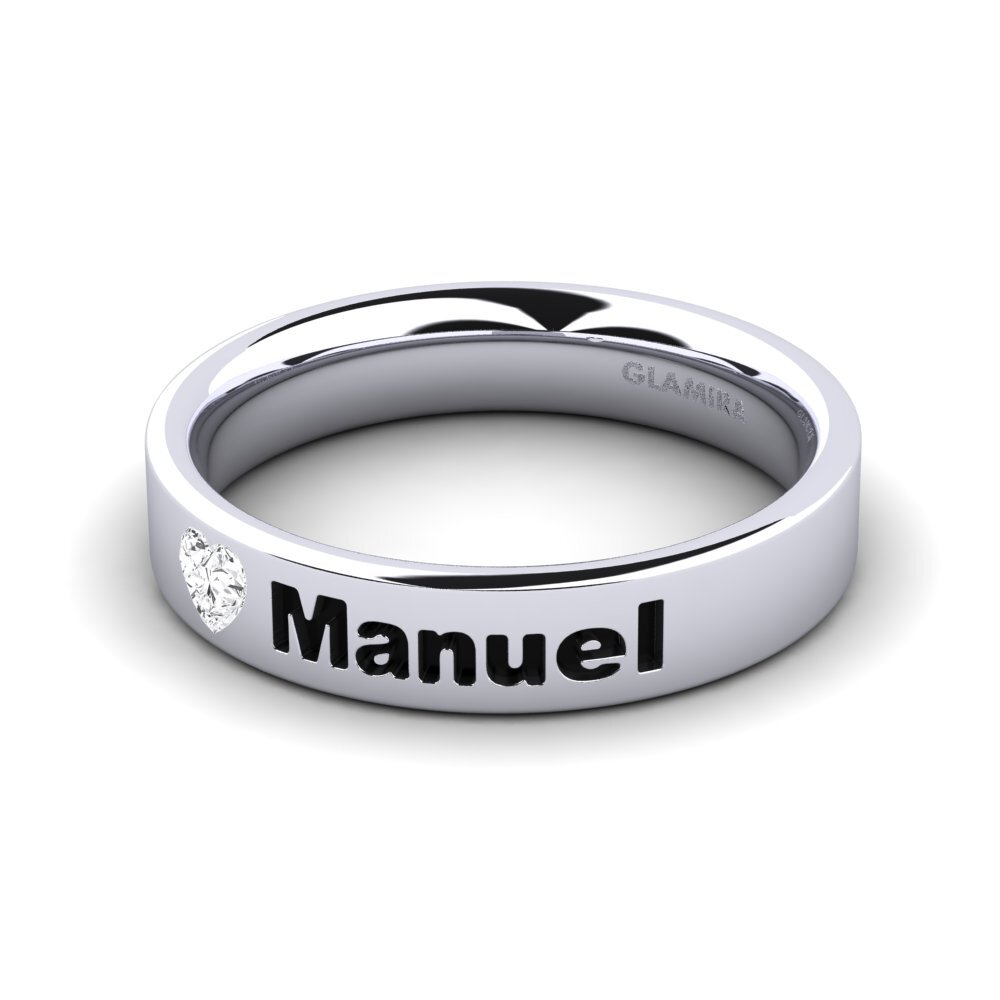 Palladium 950 Weisser Saphir Ringe Manuel