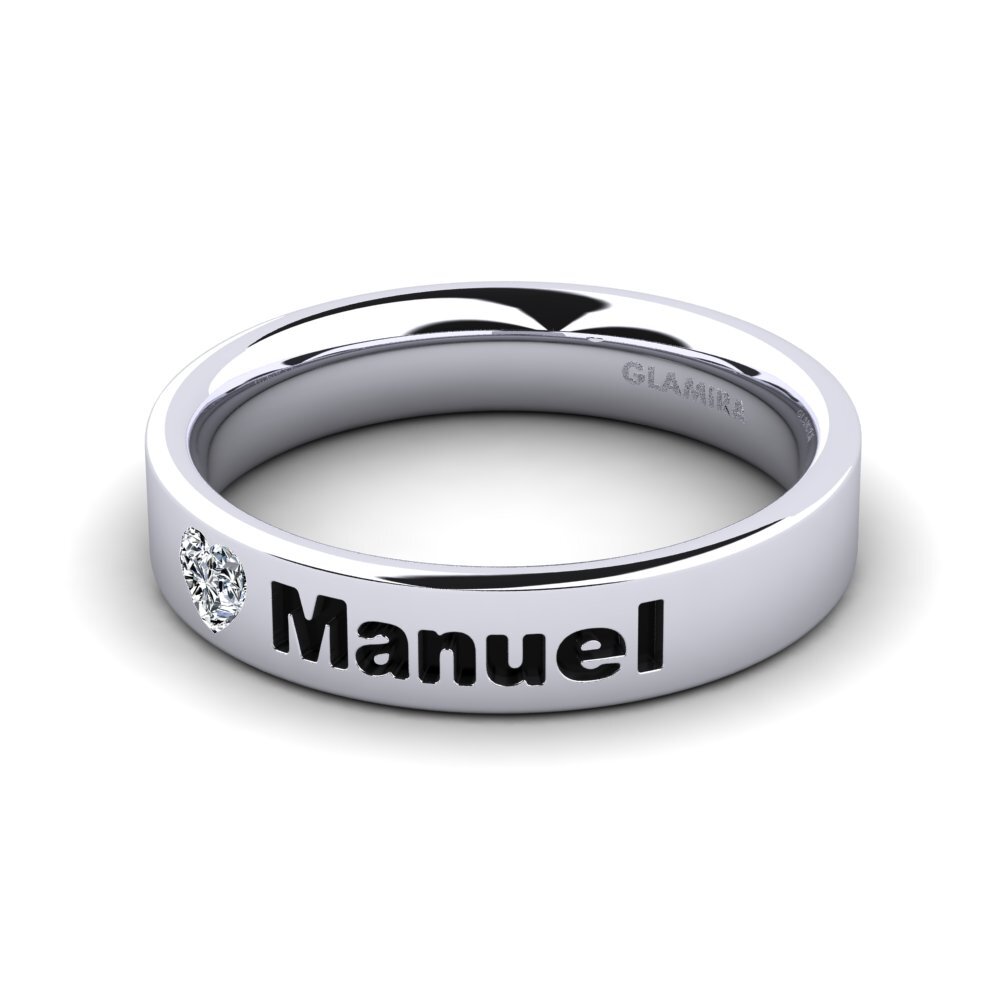 Palladium 950 Zirkonia Ringe Manuel