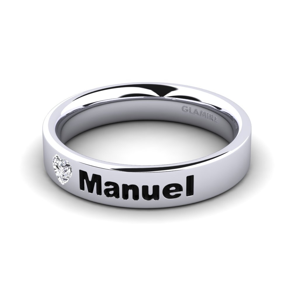 Palladium 950 Labor-gezüchteter Diamant Ringe Manuel
