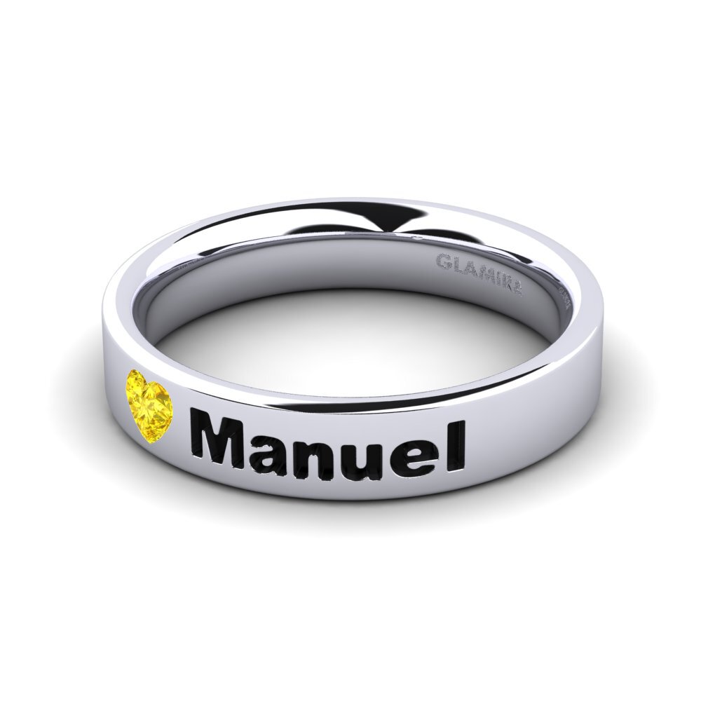 Heart Yellow Sapphire Ring Manuel