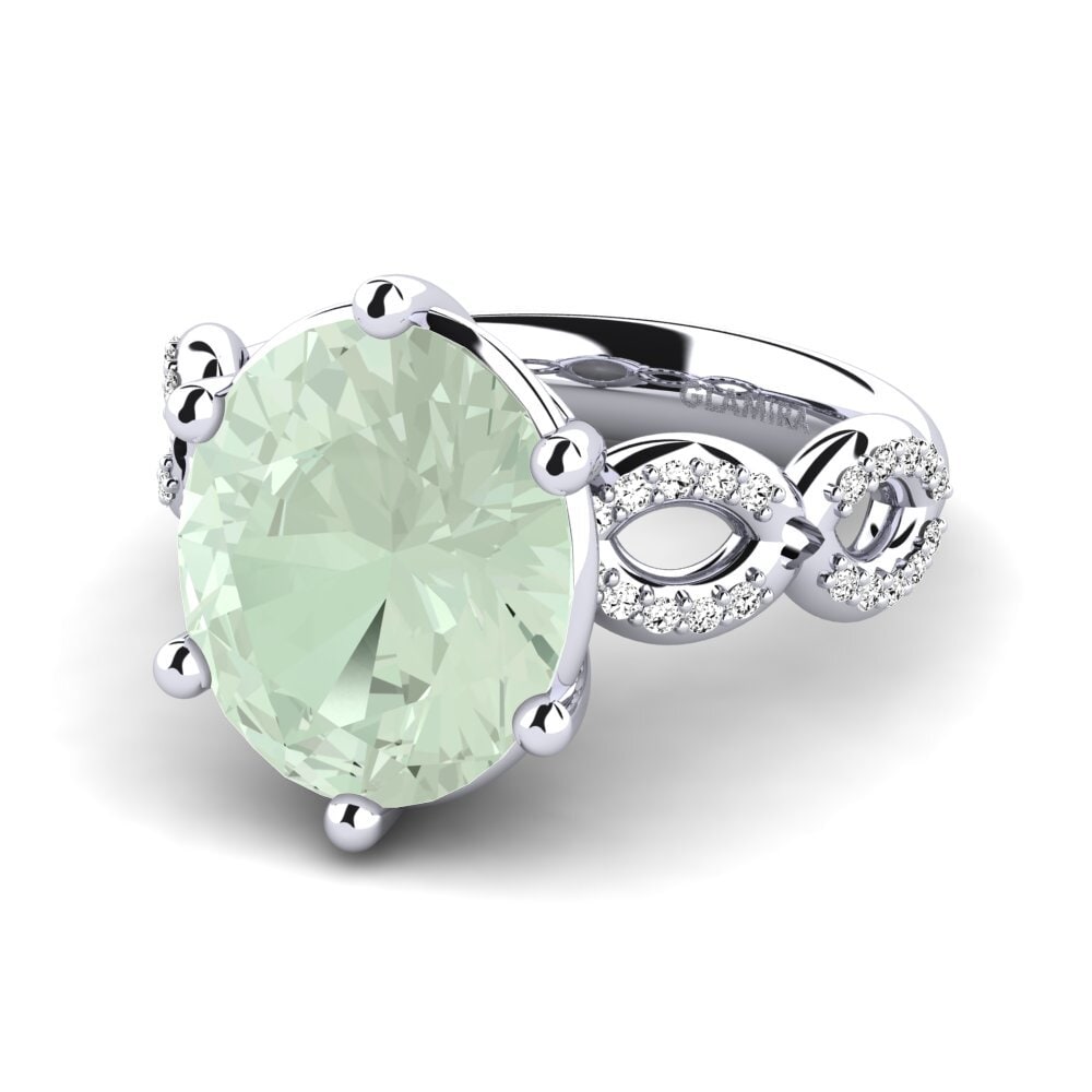 Green Amethyst Ring Manzanita
