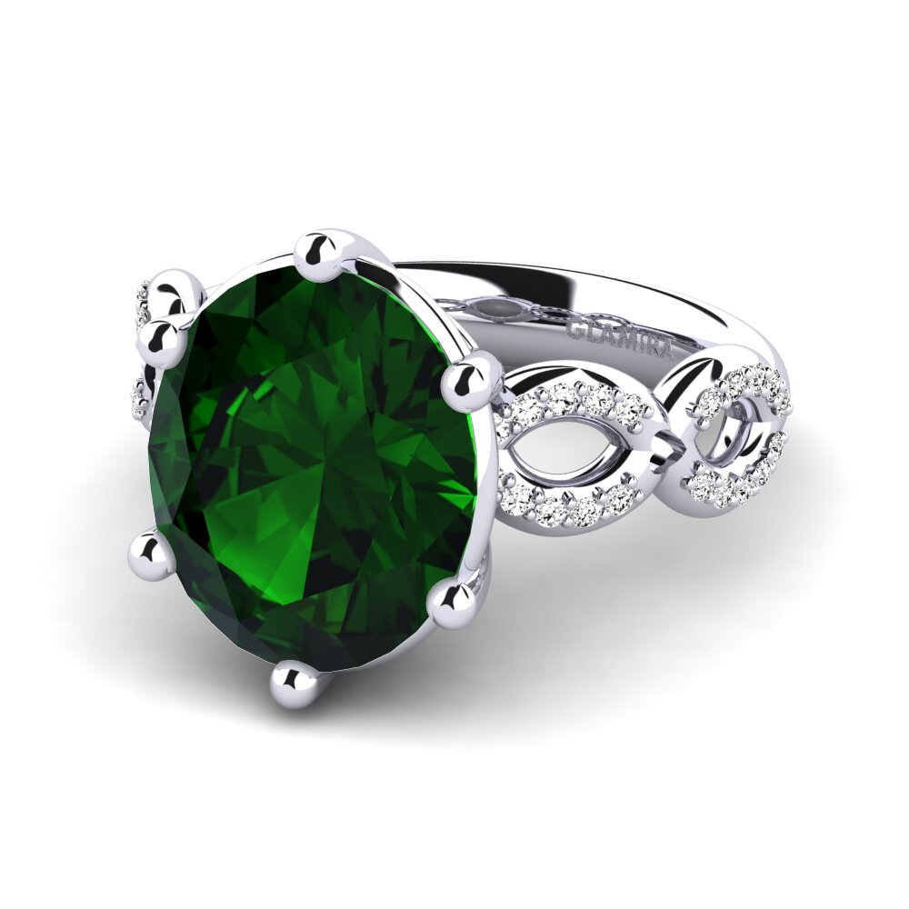 Turmalina verde Anillo Manzanita