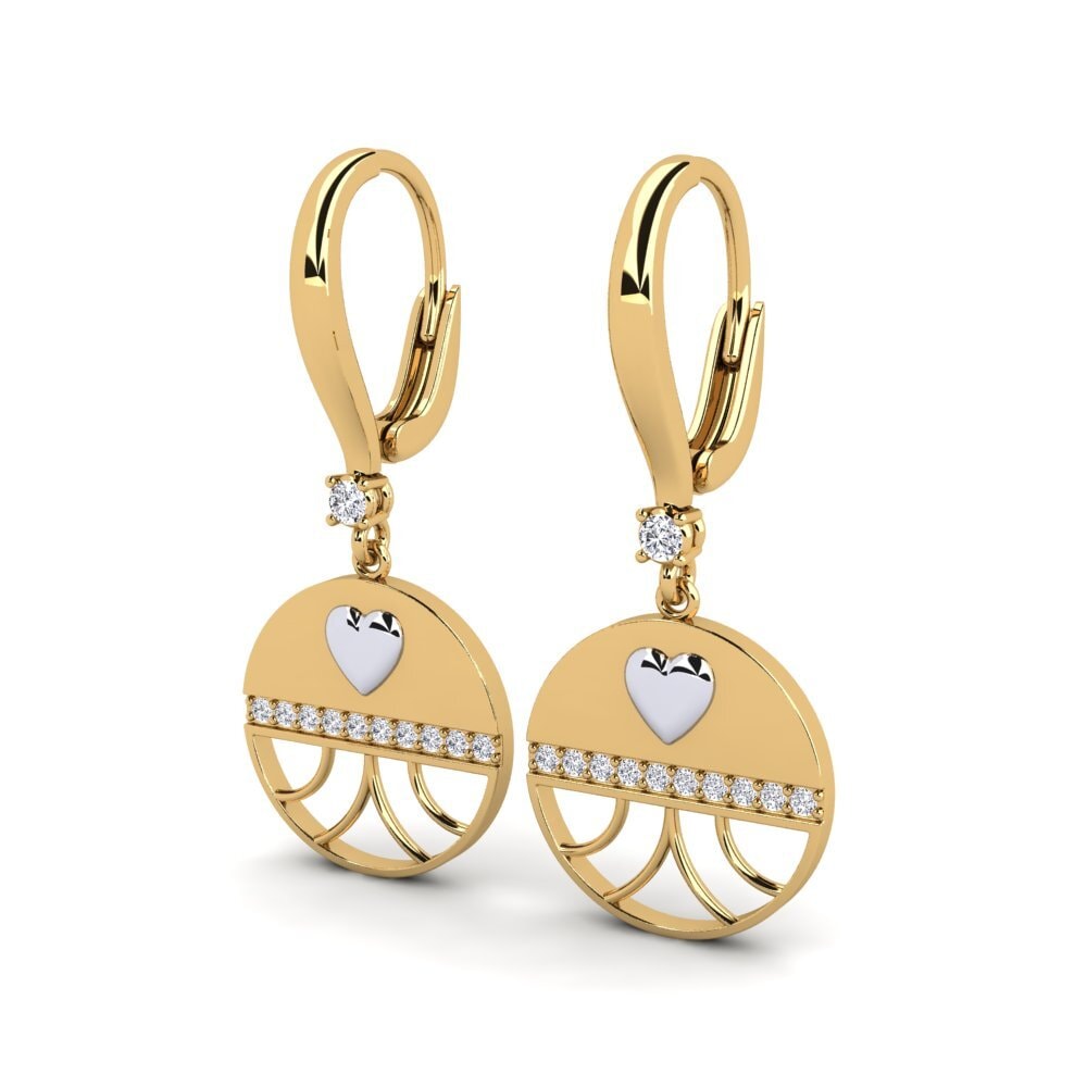 18ct Yellow / White Gold Diamond Women's Earring Maquwan