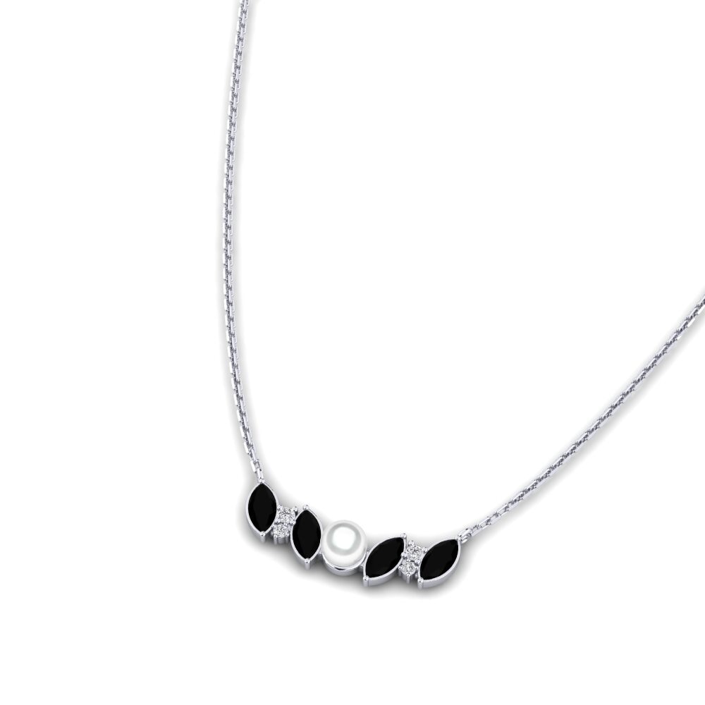 Marquesa Zafiro negro Collar de Mujer Marathos