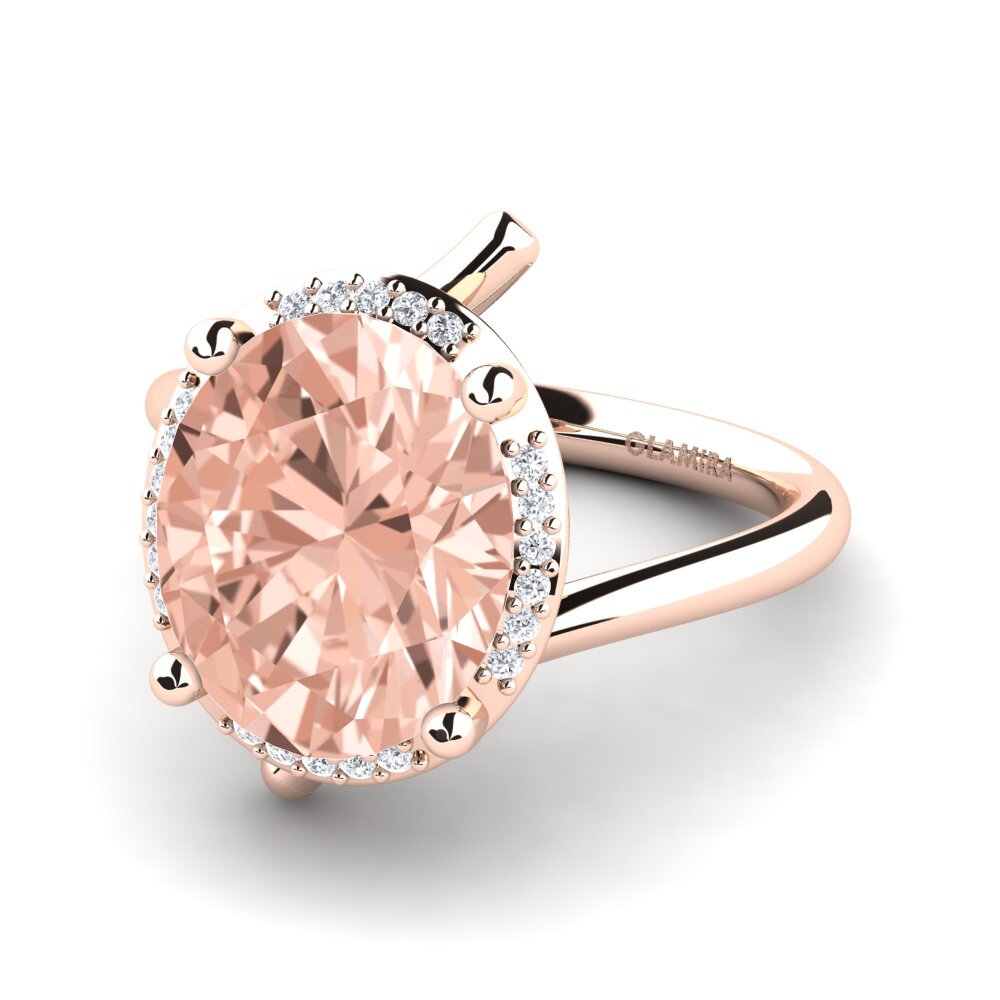 14ct Rose Gold Morganite Ring Marcette