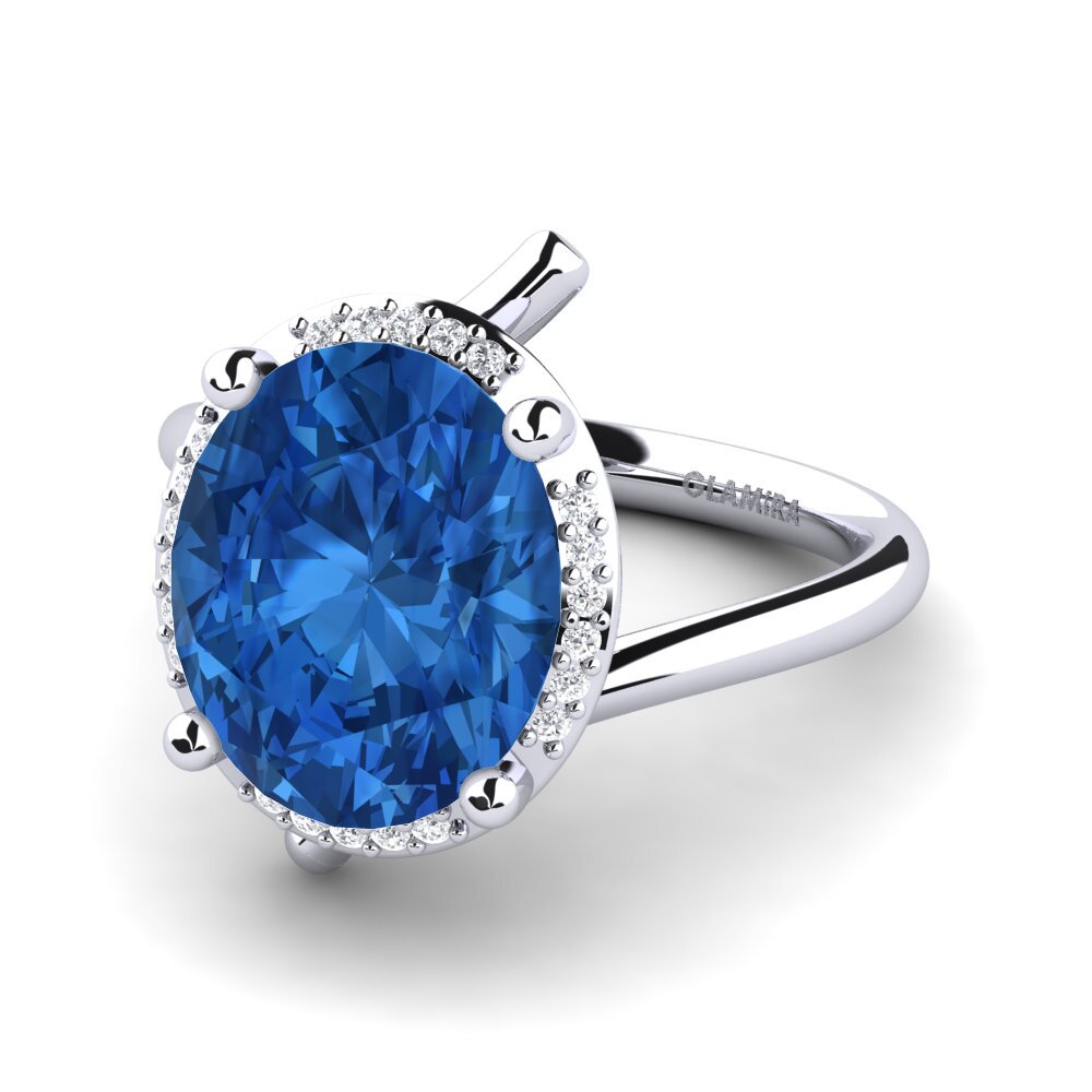 Dark Blue Zirconia Ring Marcette