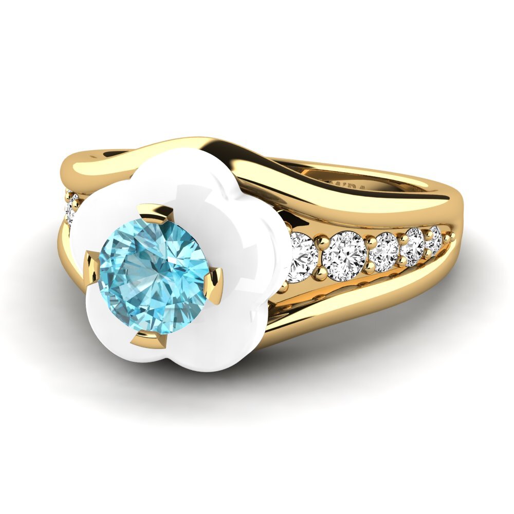 Blauer Zirkon Ring Marchelle